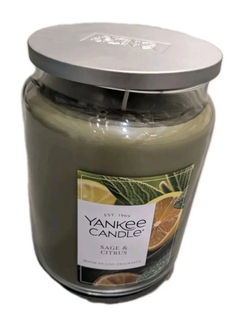 LARGE Sage & Citrus 3-wick 60 Oz Scented Jar Candle Party Event Holidays Romance